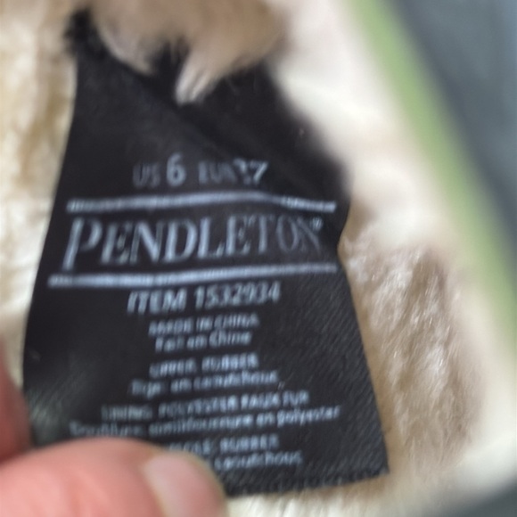 Pendleton Olive and Black Faux Fur Rain Rubber Ankle Boots - Picture 9 of 10